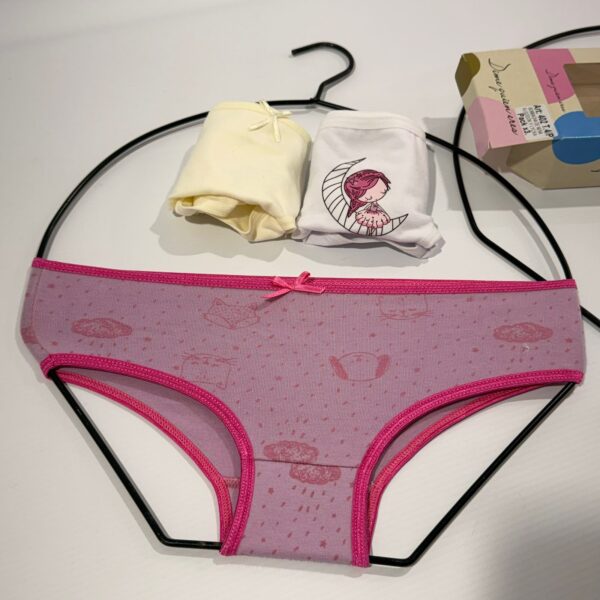 DQE 402 Bombacha de niña estampada PACK X 3