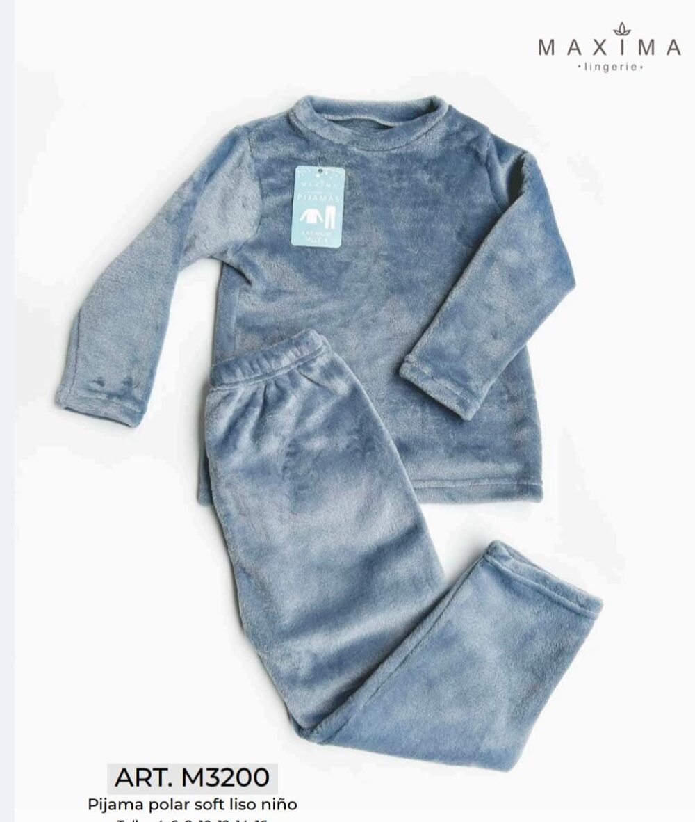 MAXIMA 3200 PIJAMA DE NIÑO POLAR SOFT LISO