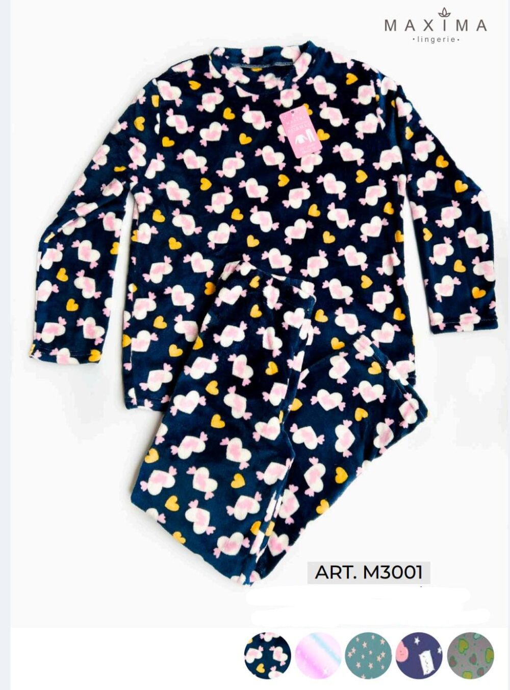 MAXIMA 3001 PIJAMA DE MUJER ESTAMPADO POLAR SOFT