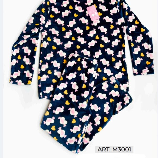 MAXIMA 3001 PIJAMA DE MUJER ESTAMPADO POLAR SOFT