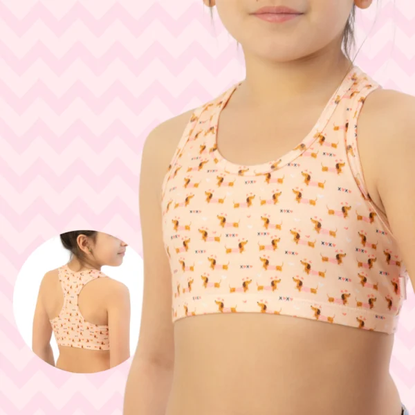JUANITAS 301-75 CORPIÑO TOP DE NENA ESTAMPADO