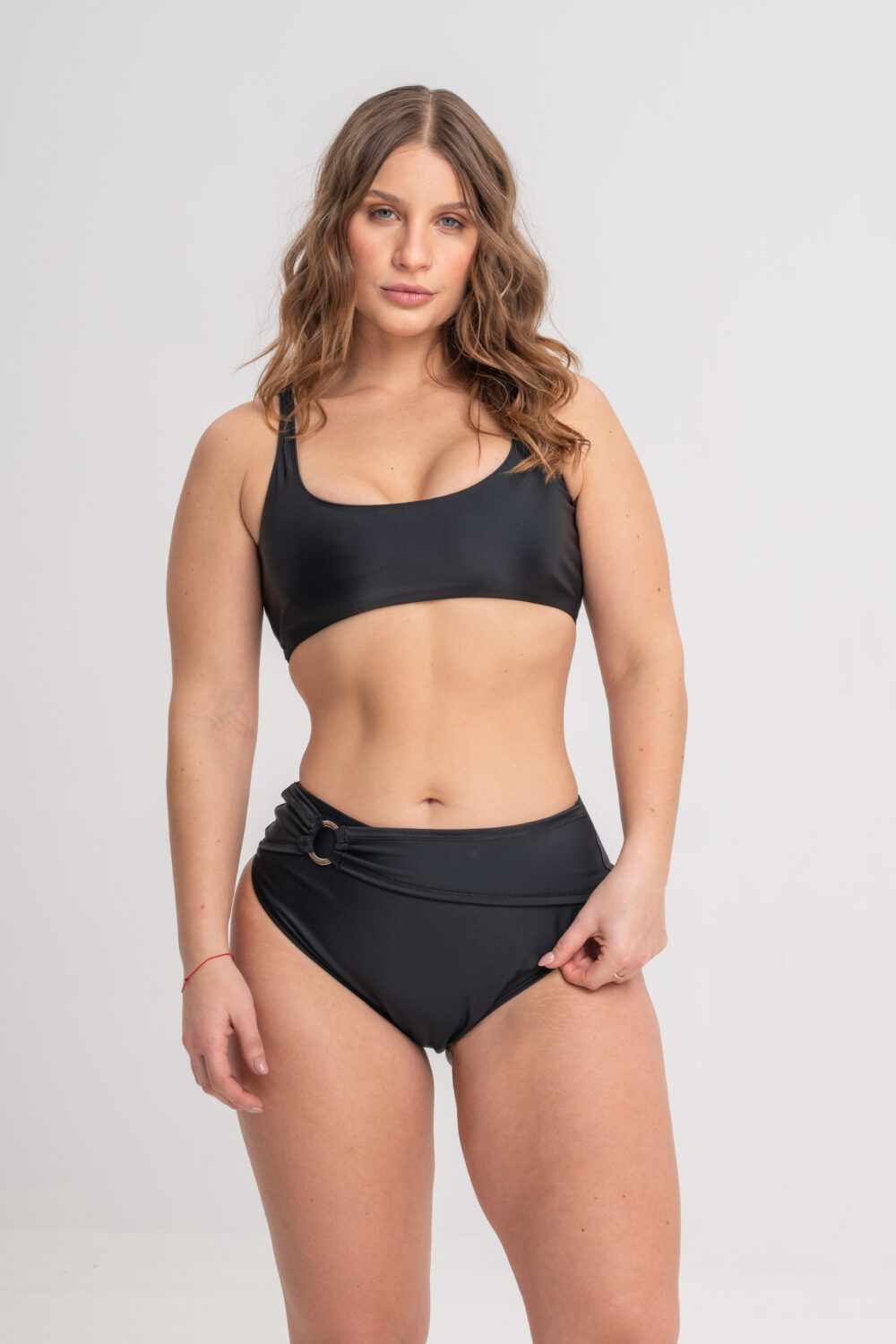 DOLCISIMA 899P TOP Y BIKINI ALTA CON RECORTE DRAPEADO Y ARGOLLA GIORGIA - Imagen 3
