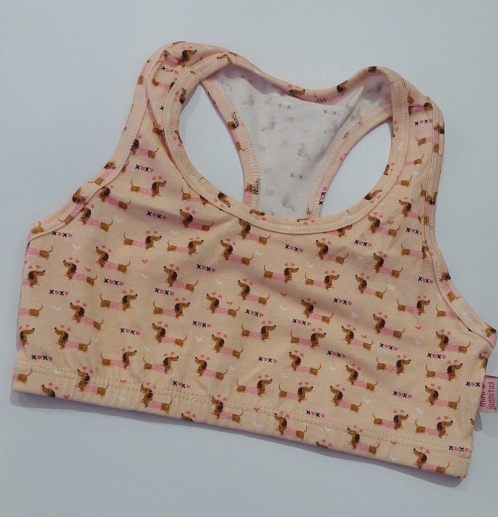 JUANITAS 301-75 CORPIÑO TOP DE NENA ESTAMPADO