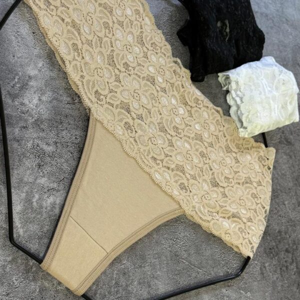 DQE 131 PACK X3 LESS DE ALGODON CON PUNTILLA ANCHA EN CINTURA