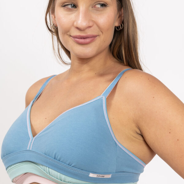 DOLCISIMA 1961C TRIANGULO DE ALGODON CON BORDADO CONTRATONO. PUSH UP REMOVIBLE (hasta 105)