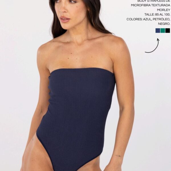 ANDRESSA L5808 BODY STRAPLESS DE MICROFIBRA MORLEY TEXTURADA