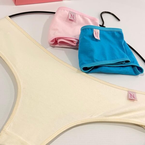 NICOLETA 4000 PACK X3 CULOTTELESS DE ALGODON Y LYCRA LISO
