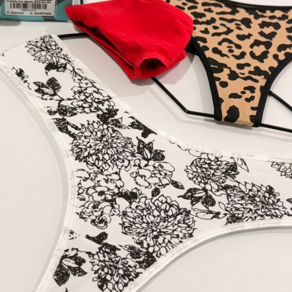 VINTAGE 5080 PACK X3 CULOTTELESS DE ALGODON Y LYCRA EN V - TALLE UNICO