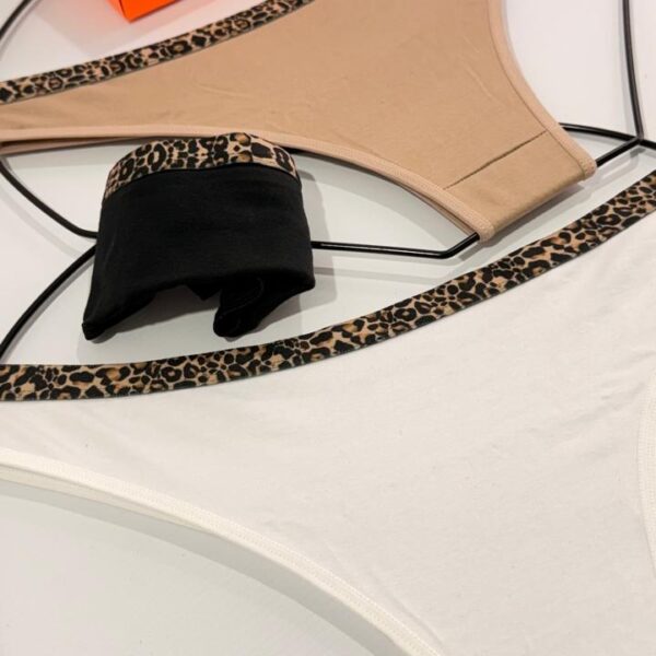 NICOLETA 1700 PACK X3 VEDETINA DE ALGODON Y LYCRA CON CINTURA ANIMAL PRINT