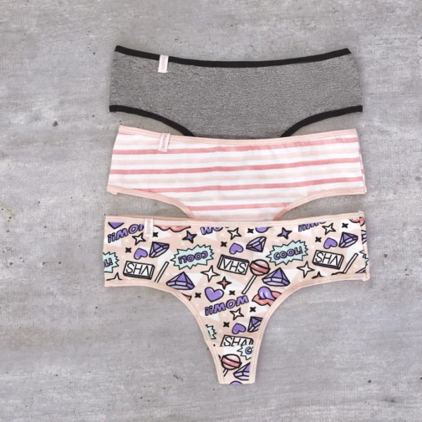 SO PINK #13005 PACK X3 CULOTTELESS DE ALGODON Y LYCRA