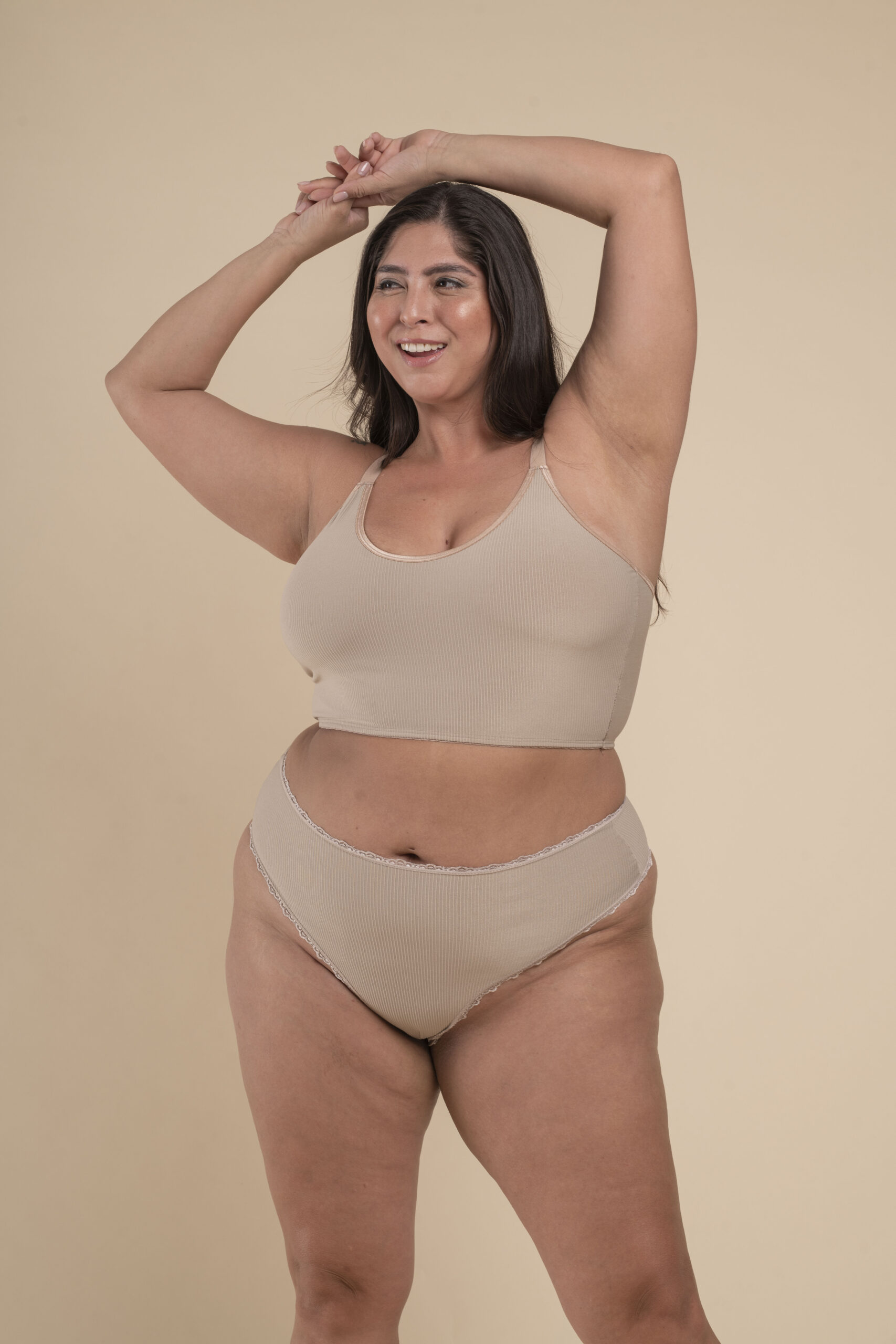 DOLCISIMA 915-33B LESS SUPER ALTA DE MICROFIBRA MORLEY CON PUNTILLA - Imagen 2