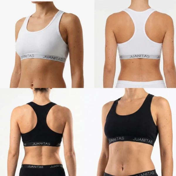 JUANITAS 201-401 CORPIÑO TOP DEPORTIVO CON ELASTICO PERSONALIZADO (Hasta el 110)