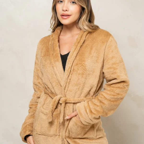 TRENDA 5609 BATA DE CORDERITO BIFAZ