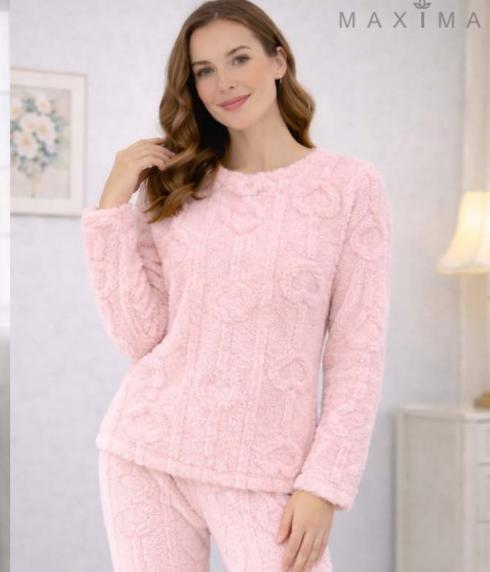 MAXIMA 3003 PIJAMA POLAR SOFT DE DAMA TEXTURADO - Talles 2XL y 3XL