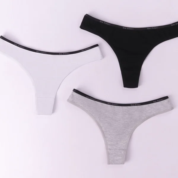 SO PINK #13201 PACK X3 COLALESS DE ALGODON Y LYCRA