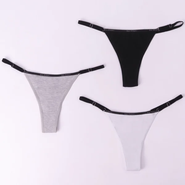 SO PINK #13211 PACK X3 COLALESS REGULABLE DE ALGODON Y LYCRA