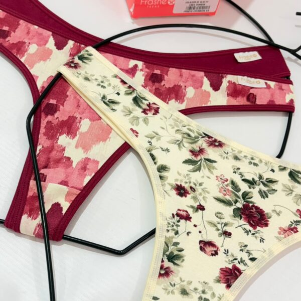 FRASHE 5010 PACK X3 LESS DE ALGODON Y LYCRA ESTAMPADA