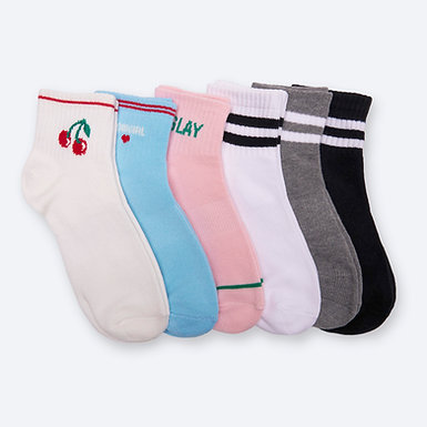 ELEMENTO 111MS DOCENA DE MEDIAS SOQUETES DE MOERLEY ESTAMPAS SURTIDAS
