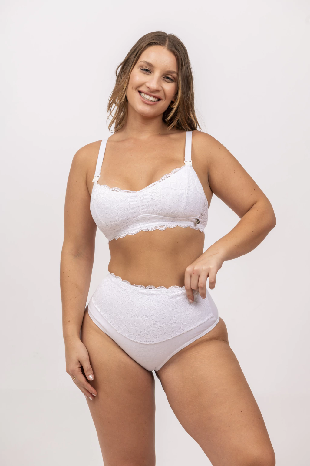 DOLCISIMA 940-33 LESS ALTA DE ALGODON Y LYCRA CON PUNTILLA - Linea Chiara