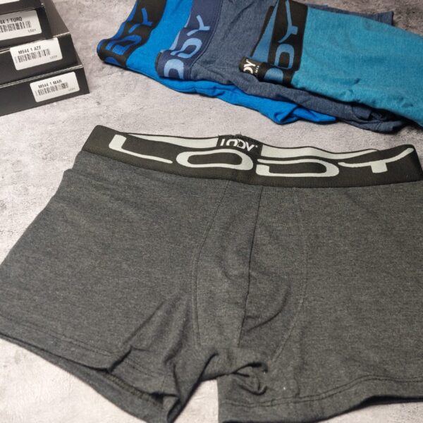 LODY MEN 944 BOXER DE ALGODON Y LYCRA EFECTO JASPEADO (Talle 5)