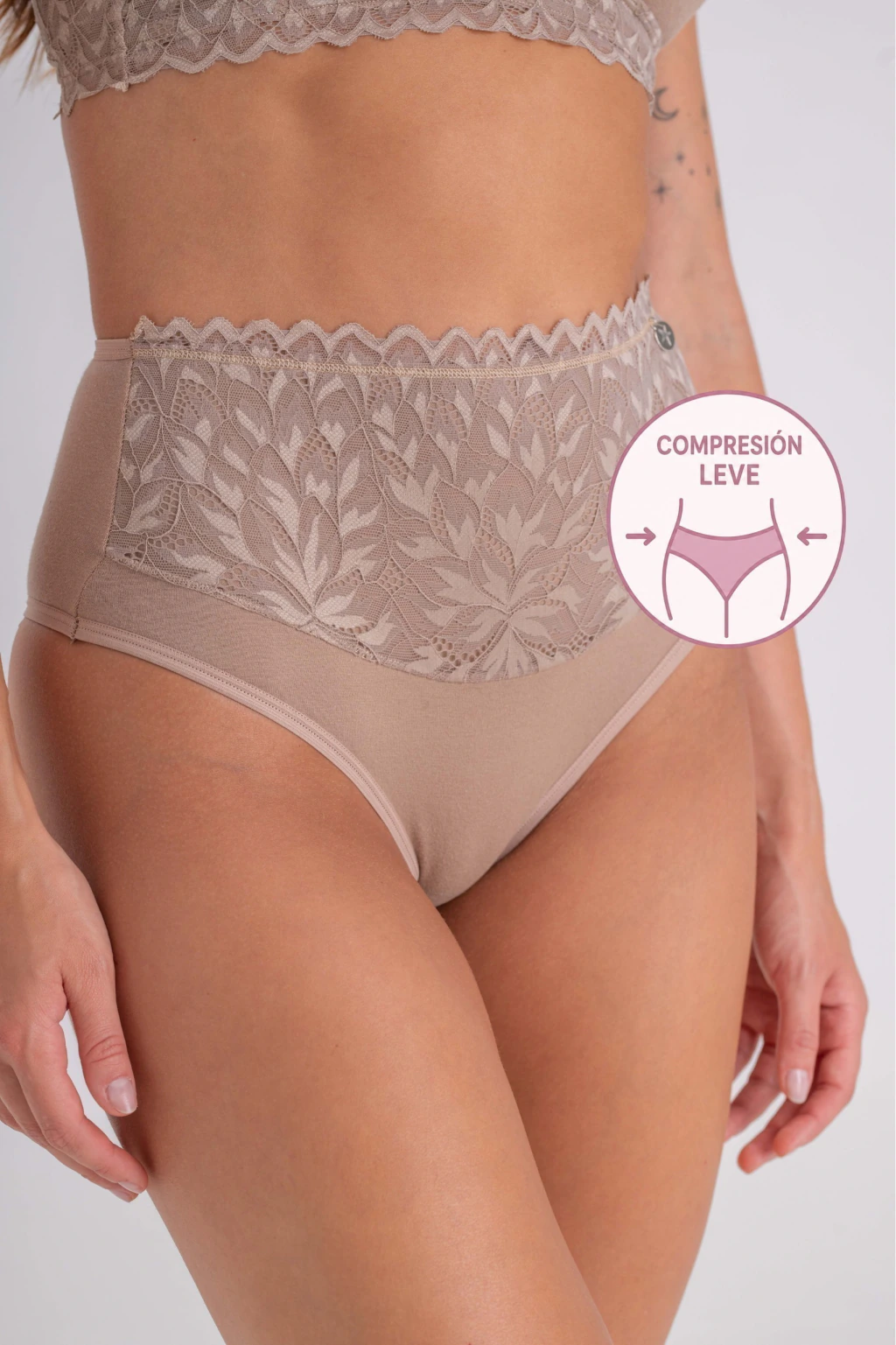 DOLCISIMA 940-33 LESS ALTA DE ALGODON Y LYCRA CON PUNTILLA - Linea Chiara - Imagen 5